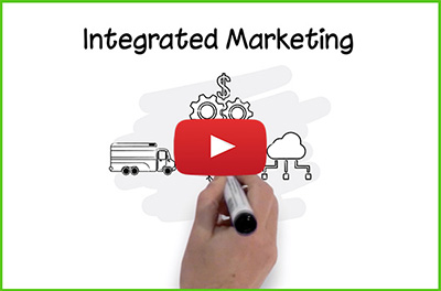 Opening screen of the Integrated Marketing Video on youtube.